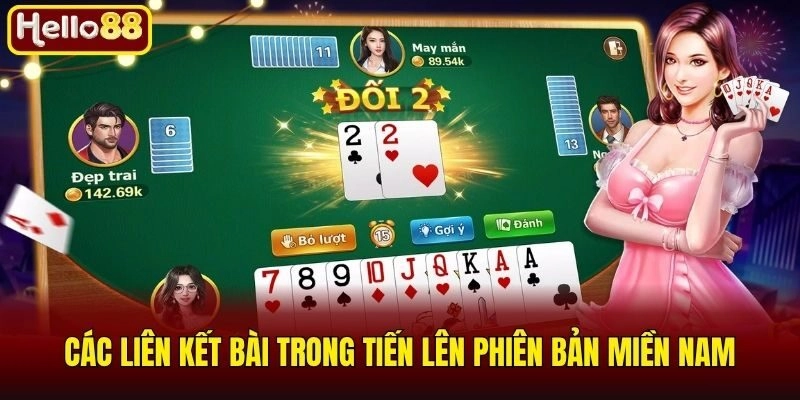 Các liên kết bài trong Tiến lên phiên bản miền Nam